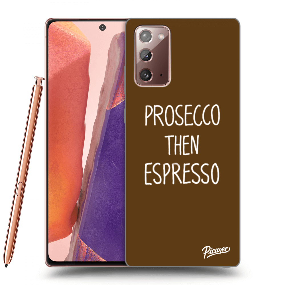 Picasee silikonový černý obal pro Samsung Galaxy Note 20 - Prosecco then espresso