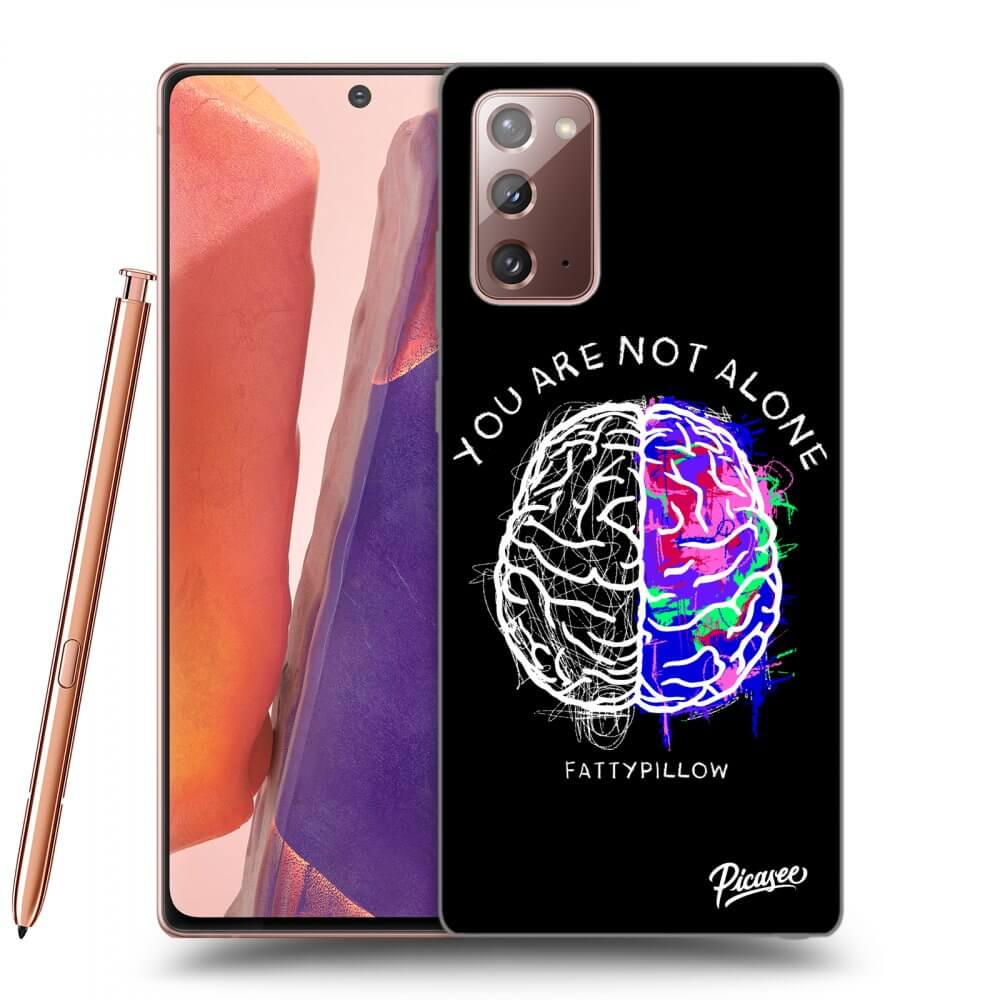 Picasee silikonový černý obal pro Samsung Galaxy Note 20 - Brain - White