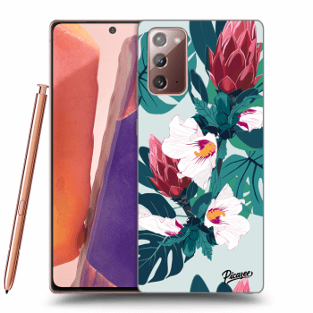 Picasee silikonový černý obal pro Samsung Galaxy Note 20 - Rhododendron