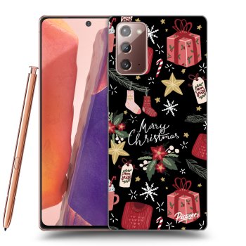Picasee silikonový černý obal pro Samsung Galaxy Note 20 - Christmas