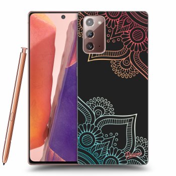 Picasee silikonový černý obal pro Samsung Galaxy Note 20 - Flowers pattern