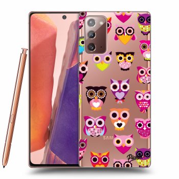 Picasee silikonový průhledný obal pro Samsung Galaxy Note 20 - Owls