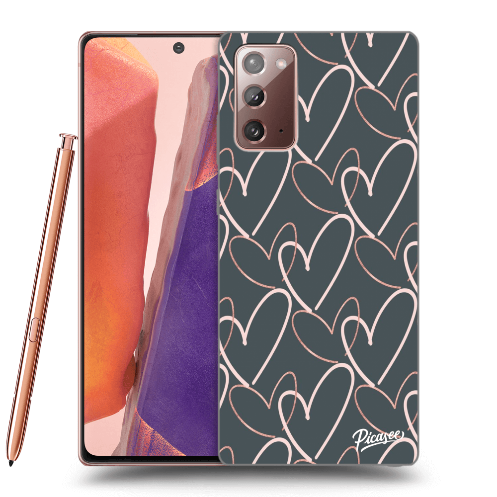 Picasee silikonový průhledný obal pro Samsung Galaxy Note 20 - Lots of love