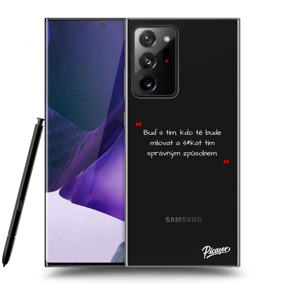 Picasee silikonový průhledný obal pro Samsung Galaxy Note 20 Ultra - Správná láska Bílá