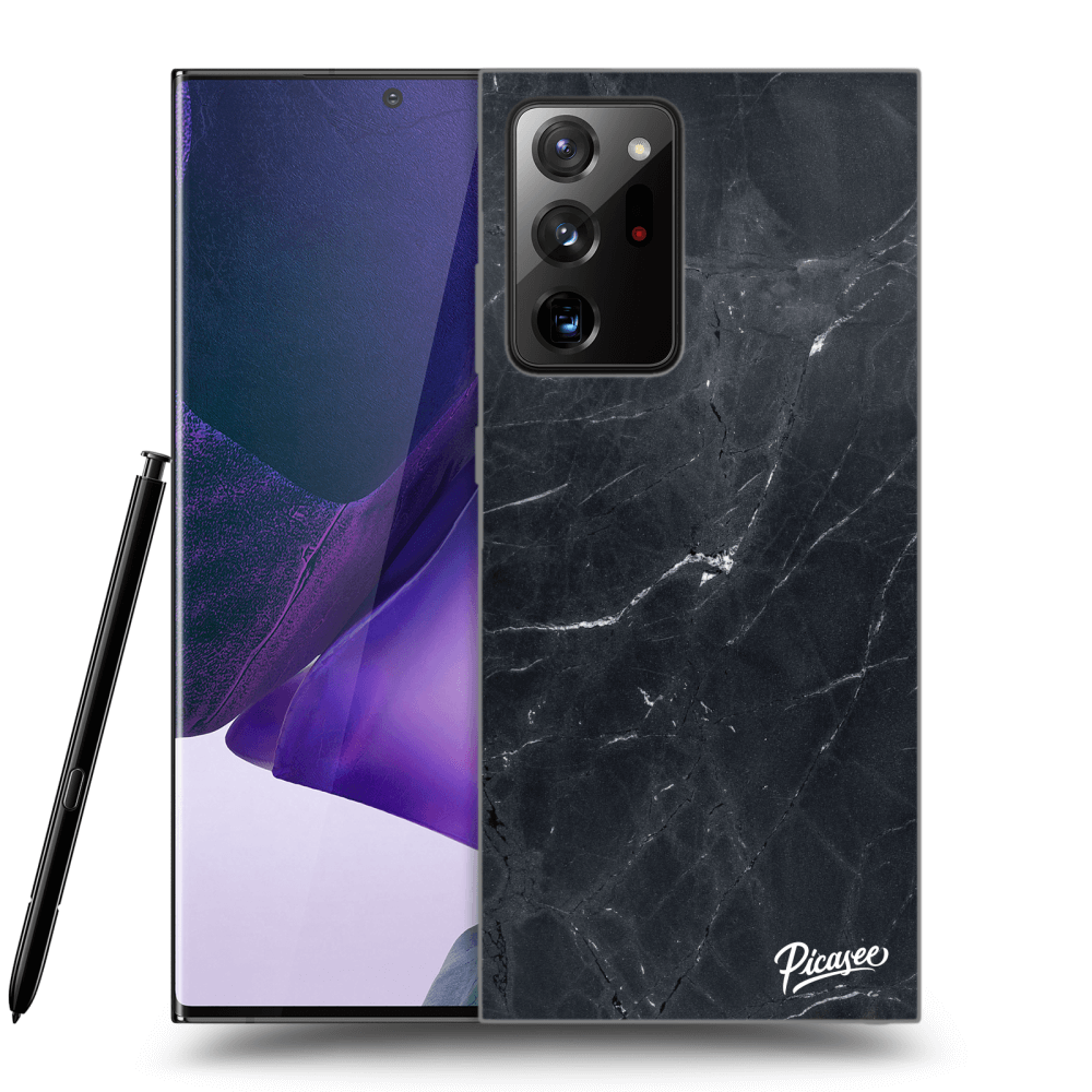 Picasee silikonový černý obal pro Samsung Galaxy Note 20 Ultra - Black marble