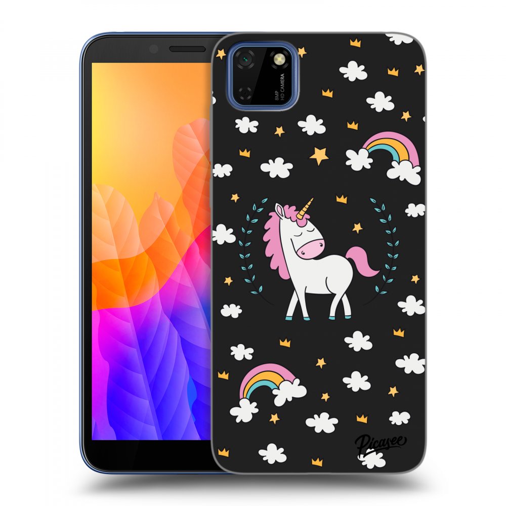Picasee silikonový černý obal pro Huawei Y5P - Unicorn star heaven
