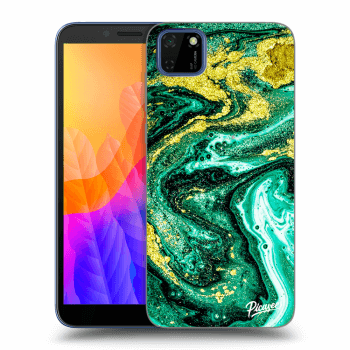 Picasee silikonový černý obal pro Huawei Y5P - Green Gold