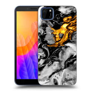 Obal pro Huawei Y5P - Black Gold 2