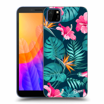 Obal pro Huawei Y5P - Pink Monstera