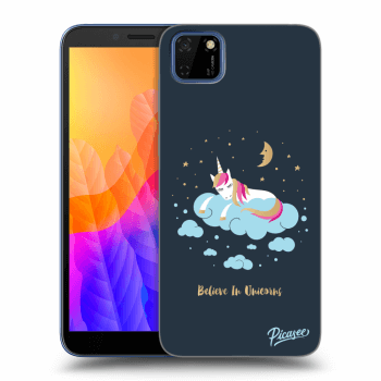 Picasee silikonový černý obal pro Huawei Y5P - Believe In Unicorns