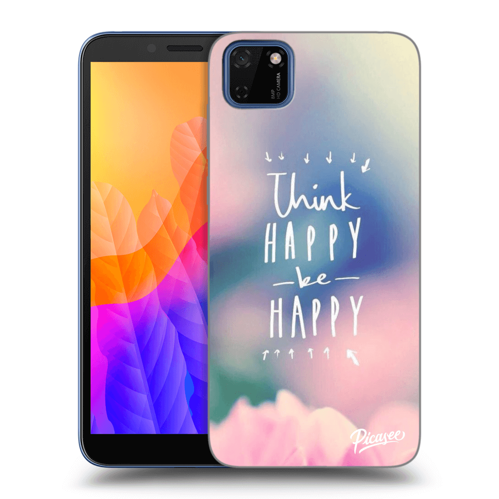 Picasee silikonový černý obal pro Huawei Y5P - Think happy be happy