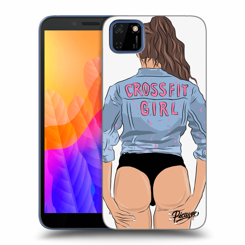 Picasee silikonový průhledný obal pro Huawei Y5P - Crossfit girl - nickynellow