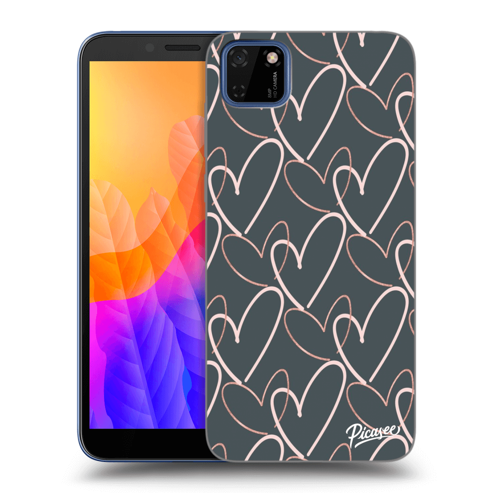 Picasee silikonový černý obal pro Huawei Y5P - Lots of love