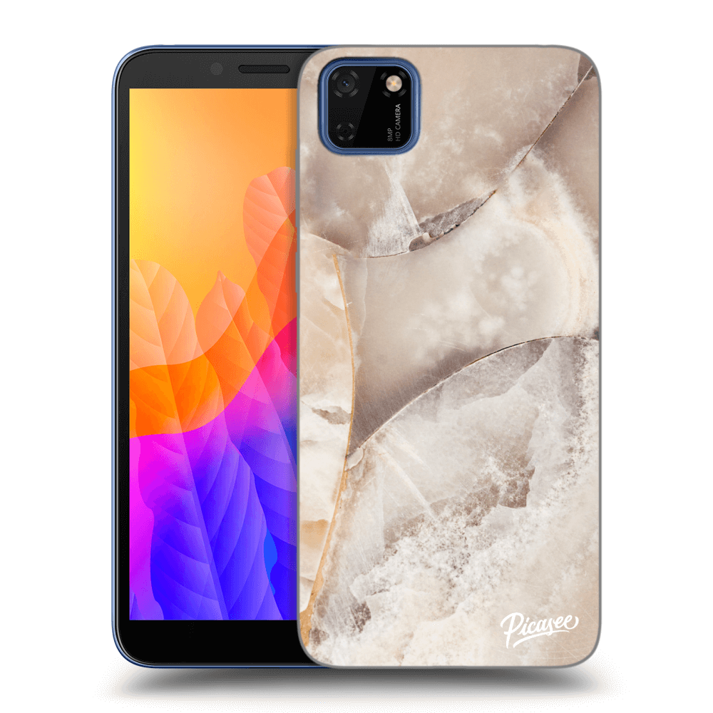 Picasee silikonový průhledný obal pro Huawei Y5P - Cream marble