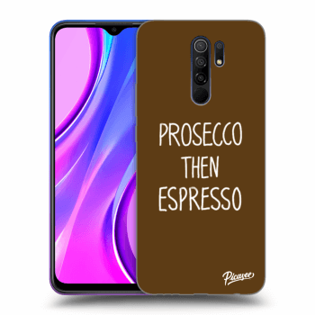 Picasee silikonový černý obal pro Xiaomi Redmi 9 - Prosecco then espresso