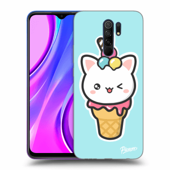 Picasee silikonový průhledný obal pro Xiaomi Redmi 9 - Ice Cream Cat