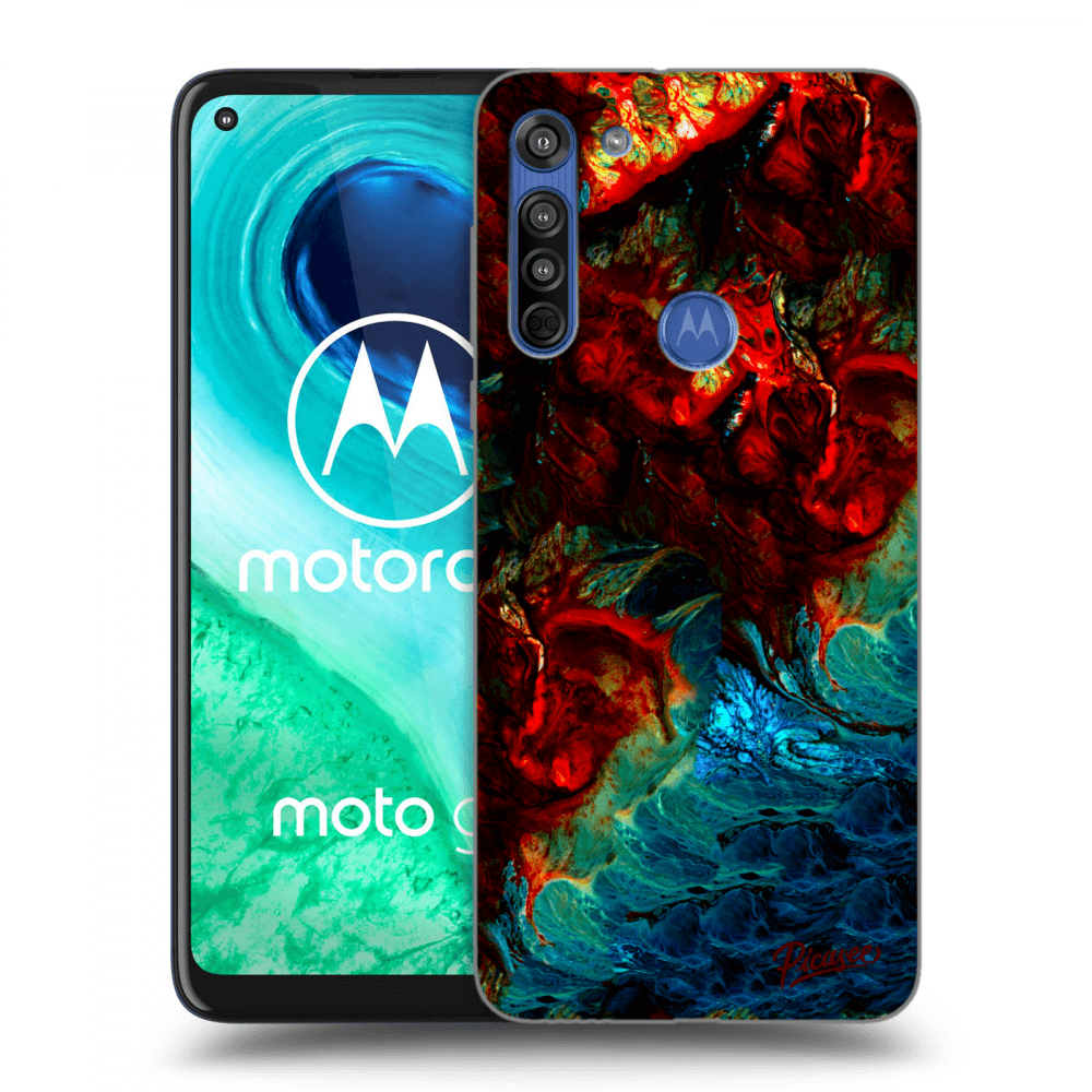 Picasee silikonový průhledný obal pro Motorola Moto G8 - Universe