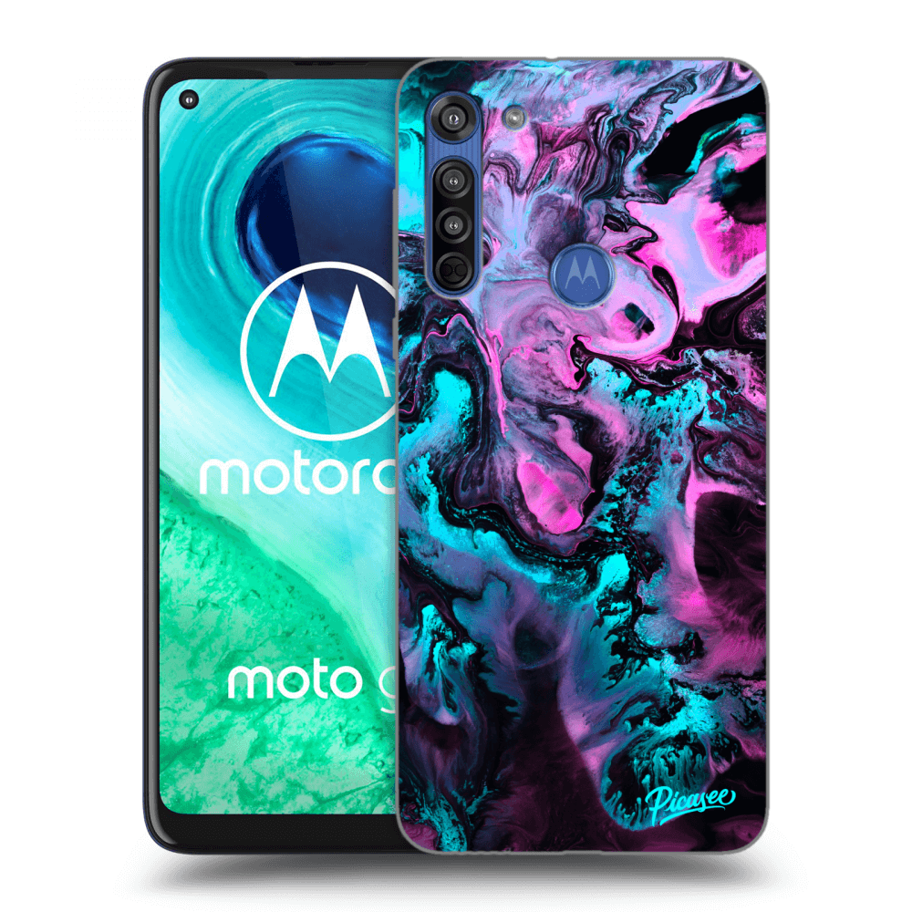 Picasee silikonový černý obal pro Motorola Moto G8 - Lean