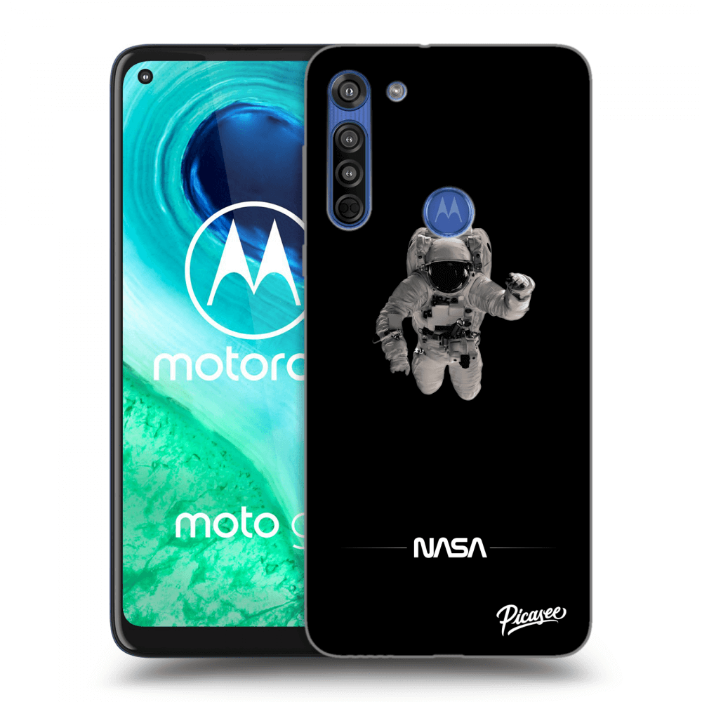 Picasee silikonový průhledný obal pro Motorola Moto G8 - Astronaut Minimal