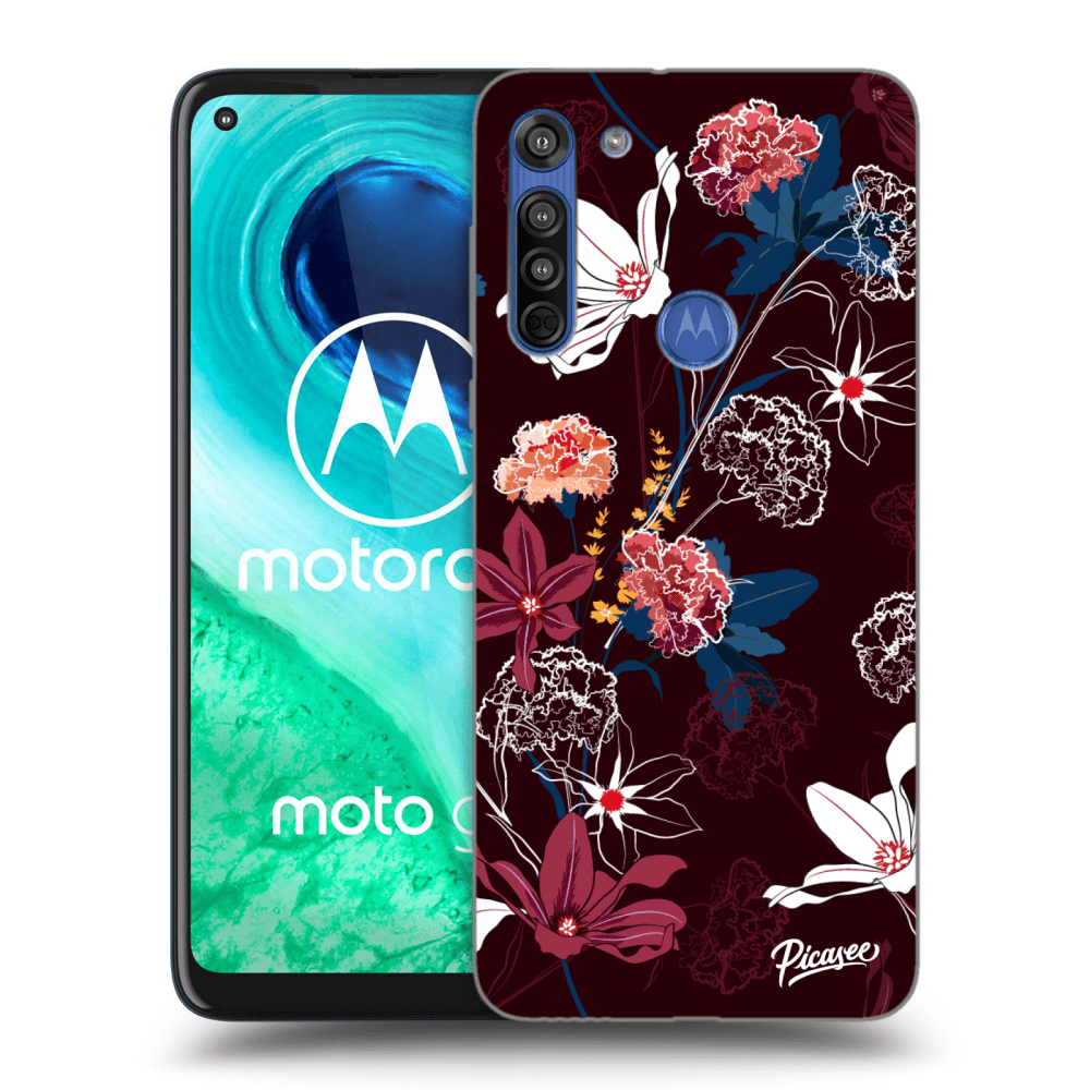 Picasee silikonový průhledný obal pro Motorola Moto G8 - Dark Meadow