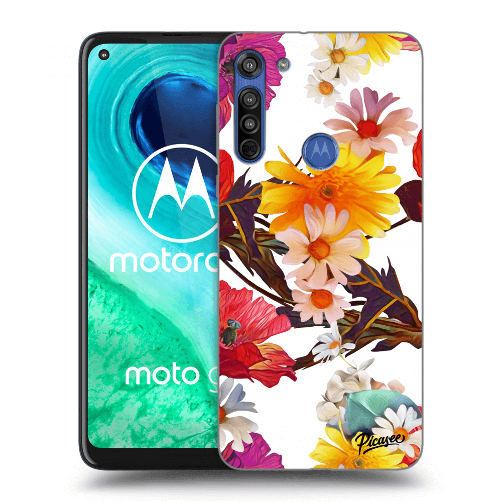 Picasee silikonový průhledný obal pro Motorola Moto G8 - Meadow