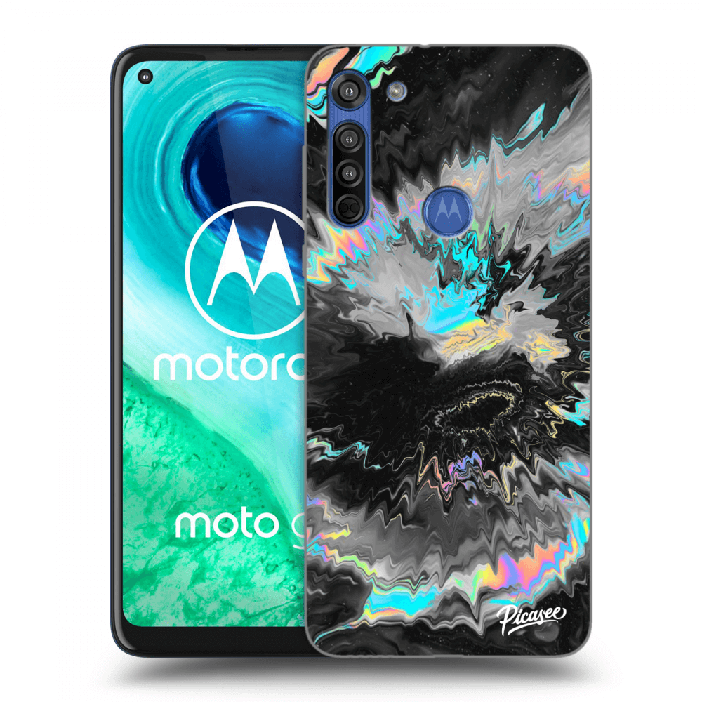 Picasee silikonový černý obal pro Motorola Moto G8 - Magnetic