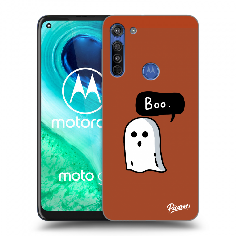 Picasee silikonový průhledný obal pro Motorola Moto G8 - Boo