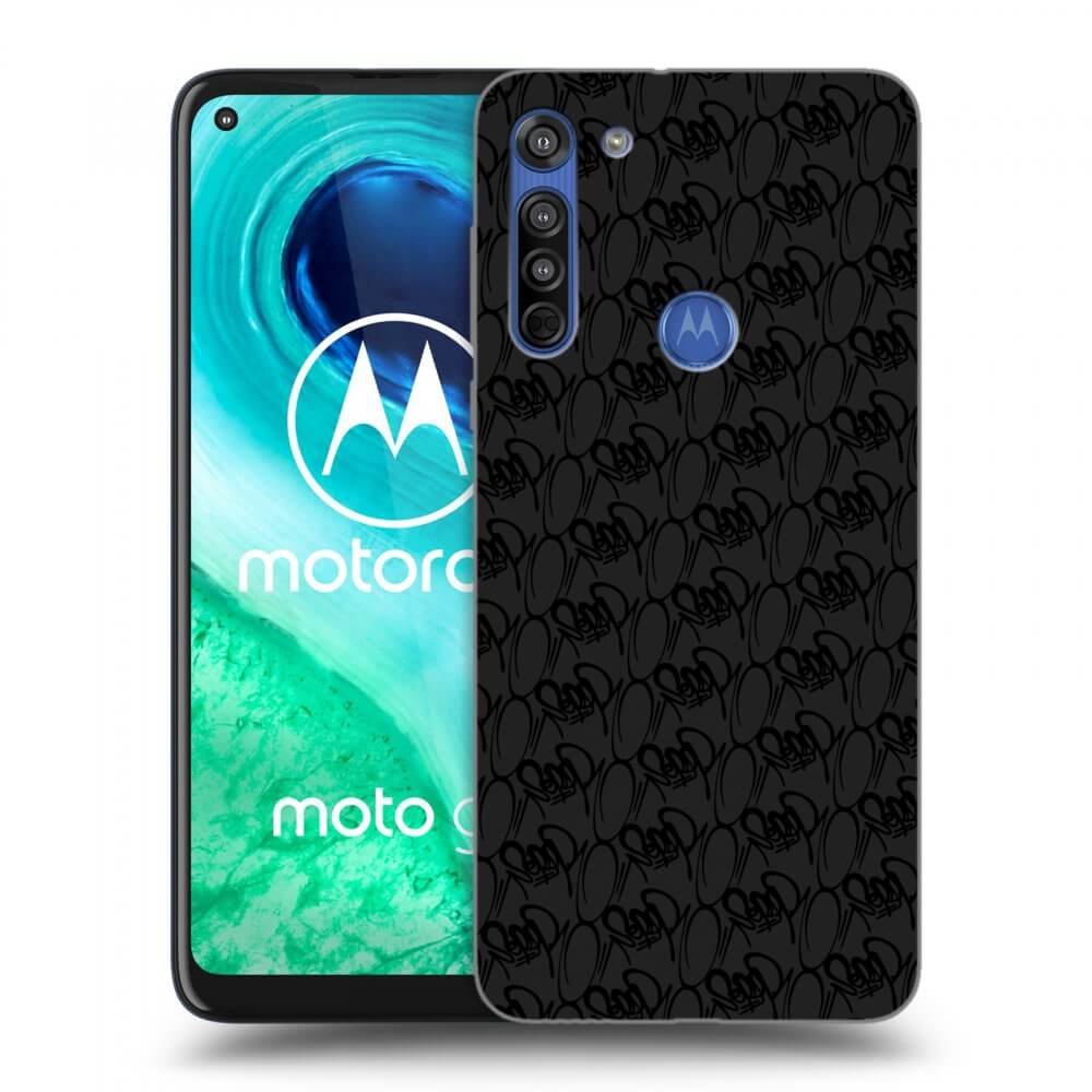 Picasee silikonový černý obal pro Motorola Moto G8 - Separ - Black On Black 2