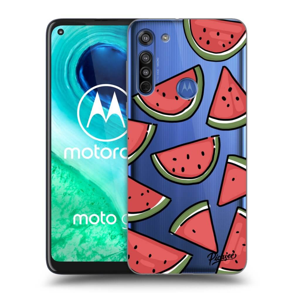 Picasee silikonový průhledný obal pro Motorola Moto G8 - Melone