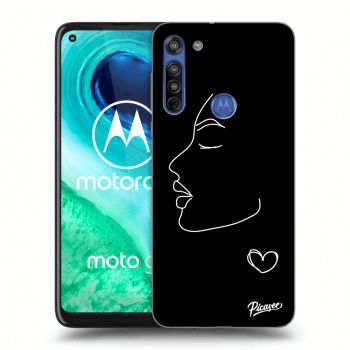 Picasee silikonový černý obal pro Motorola Moto G8 - Couple girl White