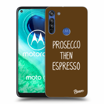Picasee silikonový černý obal pro Motorola Moto G8 - Prosecco then espresso