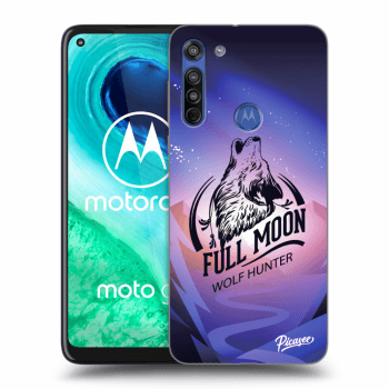 Picasee silikonový průhledný obal pro Motorola Moto G8 - Wolf