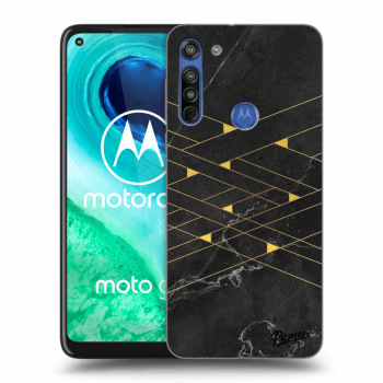 Picasee silikonový černý obal pro Motorola Moto G8 - Gold Minimal