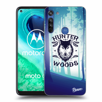 Picasee silikonový průhledný obal pro Motorola Moto G8 - Wolf 2