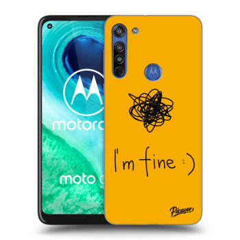Picasee silikonový černý obal pro Motorola Moto G8 - I am fine