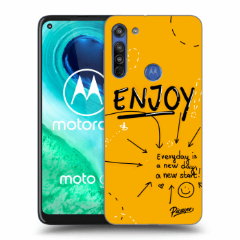 Picasee silikonový průhledný obal pro Motorola Moto G8 - Enjoy