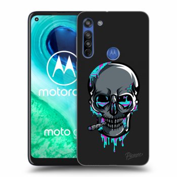 Picasee silikonový černý obal pro Motorola Moto G8 - EARTH - Lebka 3.0