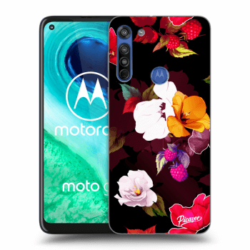 Picasee silikonový průhledný obal pro Motorola Moto G8 - Flowers and Berries