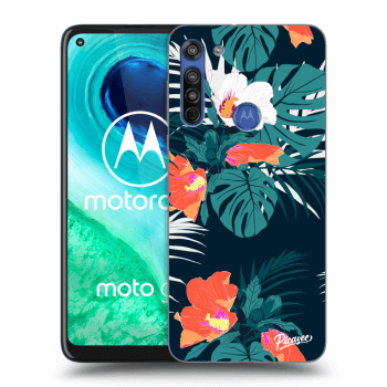 Picasee silikonový průhledný obal pro Motorola Moto G8 - Monstera Color