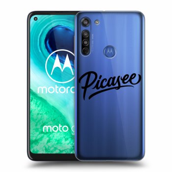 Picasee silikonový průhledný obal pro Motorola Moto G8 - Picasee - black