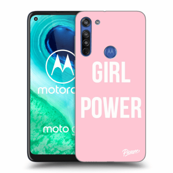 Picasee silikonový průhledný obal pro Motorola Moto G8 - Girl power
