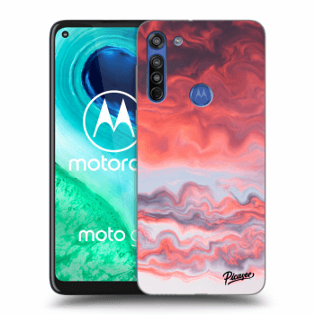 Picasee silikonový průhledný obal pro Motorola Moto G8 - Sunset