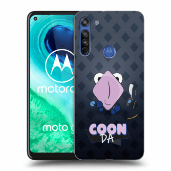 Picasee silikonový průhledný obal pro Motorola Moto G8 - COONDA holátko - tmavá
