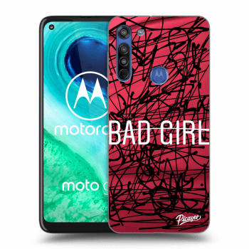 Picasee silikonový černý obal pro Motorola Moto G8 - Bad girl