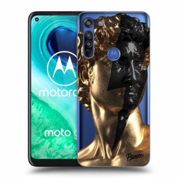 Picasee silikonový průhledný obal pro Motorola Moto G8 - Wildfire - Gold