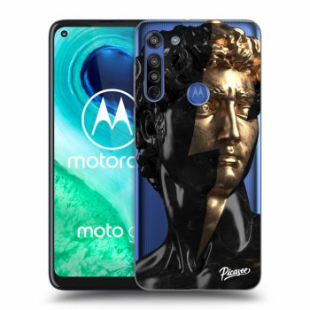 Picasee silikonový průhledný obal pro Motorola Moto G8 - Wildfire - Black