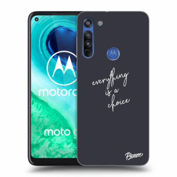 Picasee silikonový černý obal pro Motorola Moto G8 - Everything is a choice