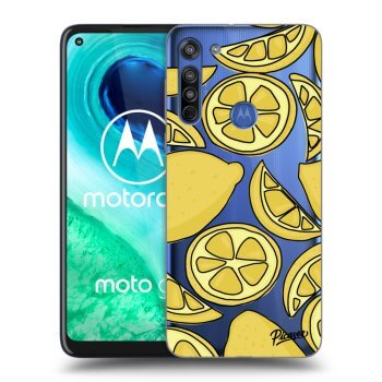 Picasee silikonový průhledný obal pro Motorola Moto G8 - Lemon