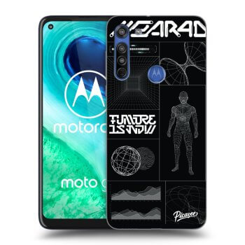 Picasee silikonový průhledný obal pro Motorola Moto G8 - BLACK BODY