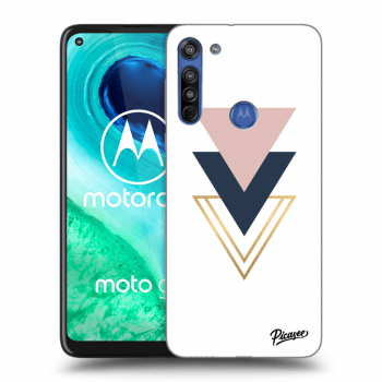 Picasee silikonový černý obal pro Motorola Moto G8 - Triangles